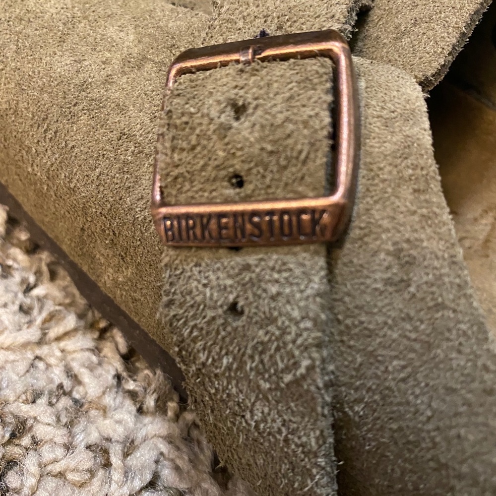 7-7.5 37/240 Taupe Suede Boston Birkenstock Clog
